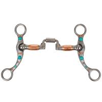 POOL'S CORRECTIONAL WESTERN BIT IN IRON AND COPPER 12.5 CM