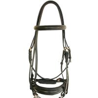 LEATHER DRESSAGE BRIDLE FOR BIT AND THREAD DASLO