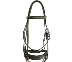 LEATHER DRESSAGE BRIDLE FOR BIT AND THREAD DASLO - 2363