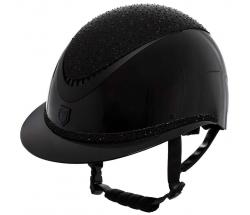 EQUESTRO LUXURY WIDE VISOR HELMET WITH CRYSTALS - 3385