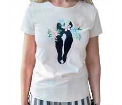 T-SHIRT MATINGOLD FLORAL HORSE PRINT for WOMEN - 3515