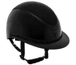 EQUESTRO LUXURY WIDE VISOR HELMET WITH CRYSTALS - 3385