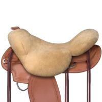 WESTERN SADDLE SEAT SAVER MATTES IN PURE WOOL WITH CUTOUT FOR POMMEL