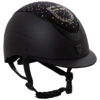 EQUESTRO PROXIMA HELMET WITH STRASS AND NARROW VISOR