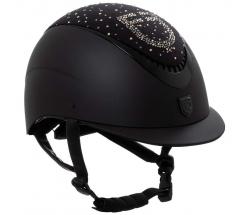 EQUESTRO PROXIMA HELMET WITH STRASS AND NARROW VISOR - 3382