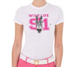 T-SHIRT WOMEN'S EQUESTRO WILD LIFE in COTTON - 9869