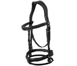 EQUESTRO ENGLISH BRIDLE IN LEATHER WITH THROATLATCH - 2344