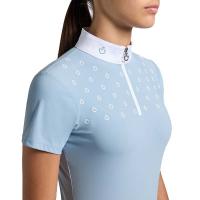 CAVALLERIA TOSCANA GIRLS' COMPETITION POLO WITH LOGO PRINT