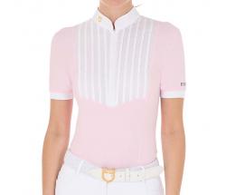 EQUESTRO RIDING POLO WITH PLEATED COTTON FOR WOMEN - 9062