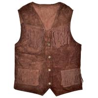 GILET SUEDE WITH FRINGES