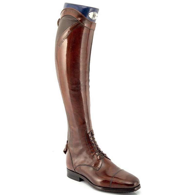 RIDING TALL BOOTS ALBERTO FASCIANI model 33080 BROWN WITH LACES ...