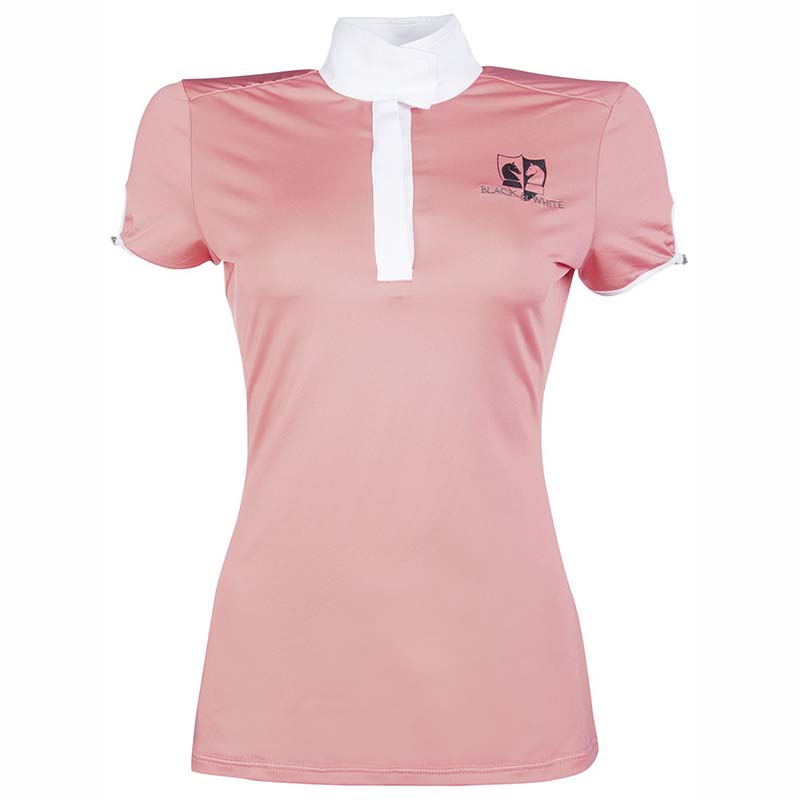 white polo with pink horse