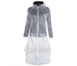 RAIN JACKET UNISEX TRANSPARENT LONG - 2096