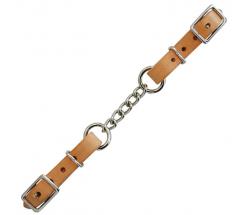 LEATHER CURB STRAP WITH CHAIN - 4514