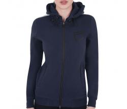 EQUESTRO WOMEN'S HOODED SWEATSHIRT IN FLEECE COTTON - 9740