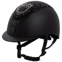 EQUESTRO PROXIMA HELMET WITH STRASS AND NARROW VISOR