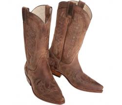 SANCHO BOOTS WESTERN NUBUK BOOTS WITH DECORATION - 4263