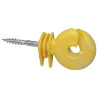 YELLOW SCREW INSULATOR FOR THREAD/WIRE/BANDS 25 pieces