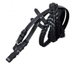 REINS IN ENGLISH LEATHER BRAIDED - 2391