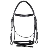 EQUESTRO SPARKLING ENGLISH BRIDLE ITALIAN LEATHER STRASS BROWBAND