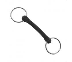 UNJOINTED SNAFFLE RING BIT WITH RUBBER - 2545